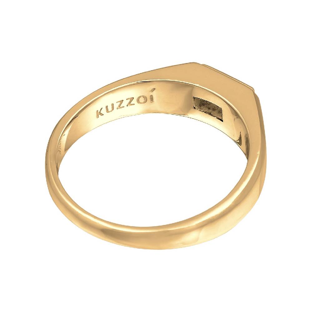 Kuzzoi Siegelring Quadrat | Topas (Weiß) Meist gekauft