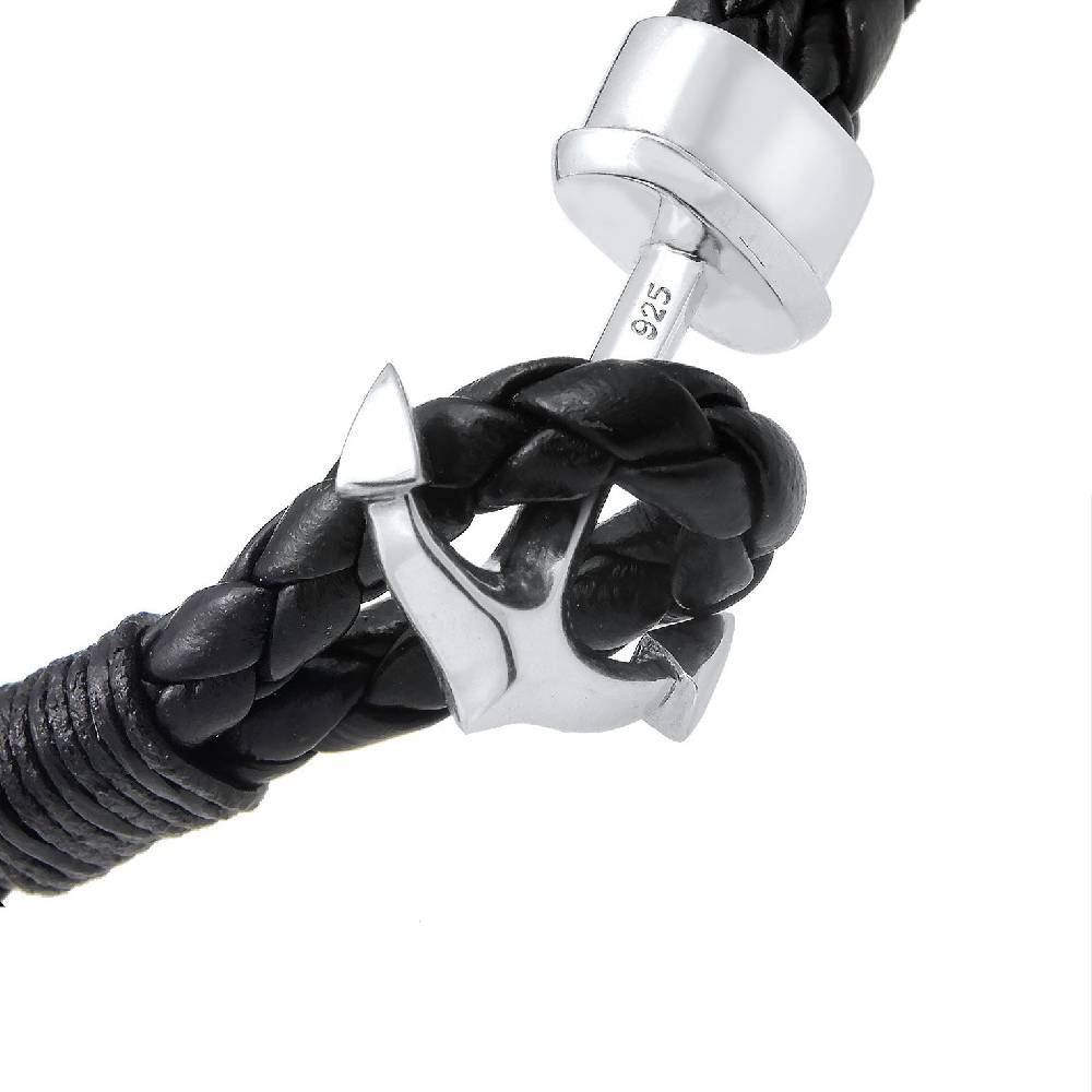 Kuzzoi Armband Anker | Leder Blitzangebot