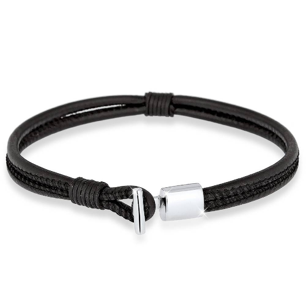 Kuzzoi Armband Haken | Leder (Schwarz) Neueste Stile