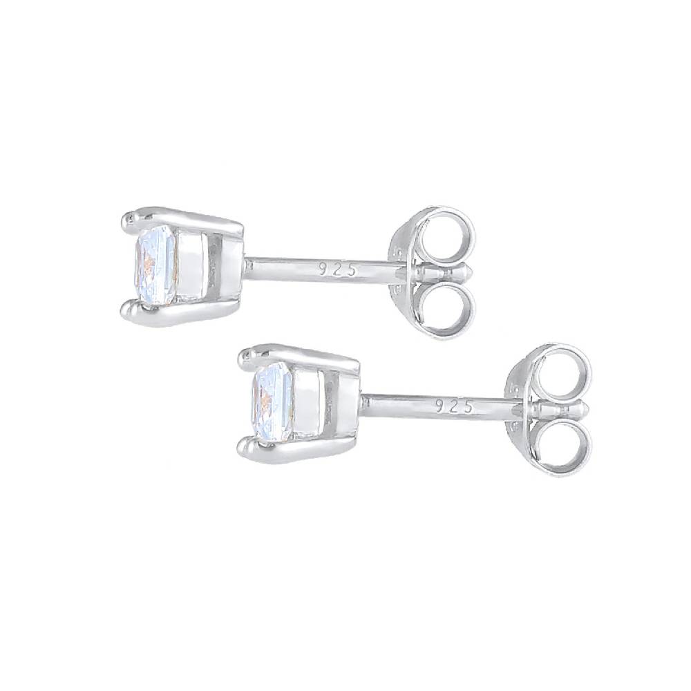 Kuzzoi Ohrstecker Quadrat | Zirkonia Kristalle (Weiß) Bis zu 60% Rabatt