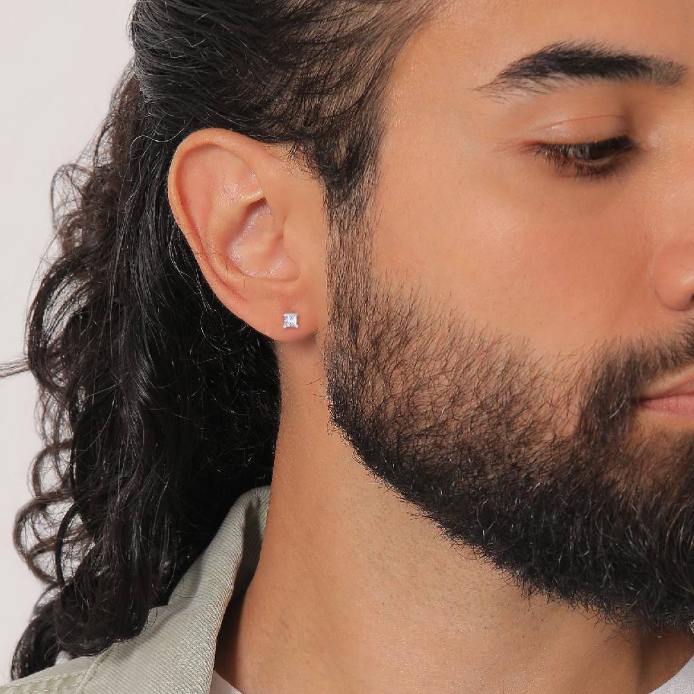 Kuzzoi Ohrstecker Quadrat | Zirkonia Kristalle (Weiß) Bis zu 60% Rabatt