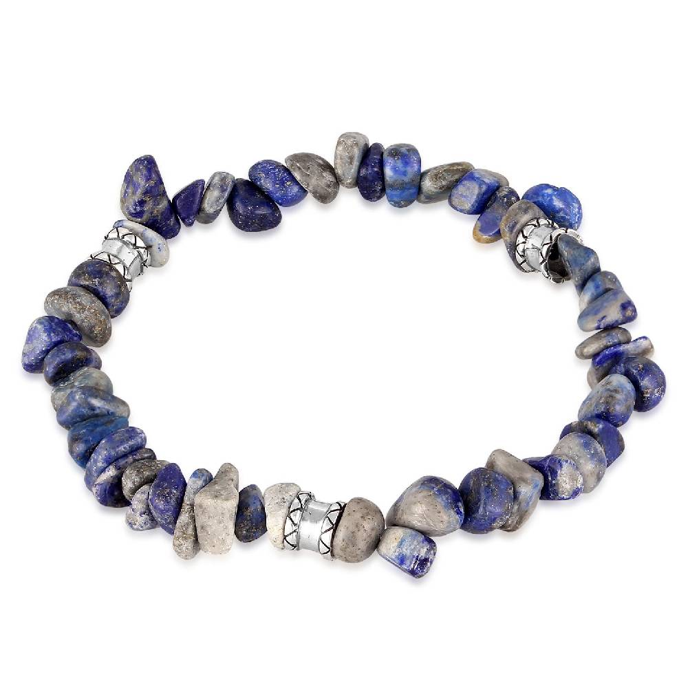 Kuzzoi Armband Beads Vintage | Lapiz Lazuli Steine (Blau) Rabatte dieses Monats