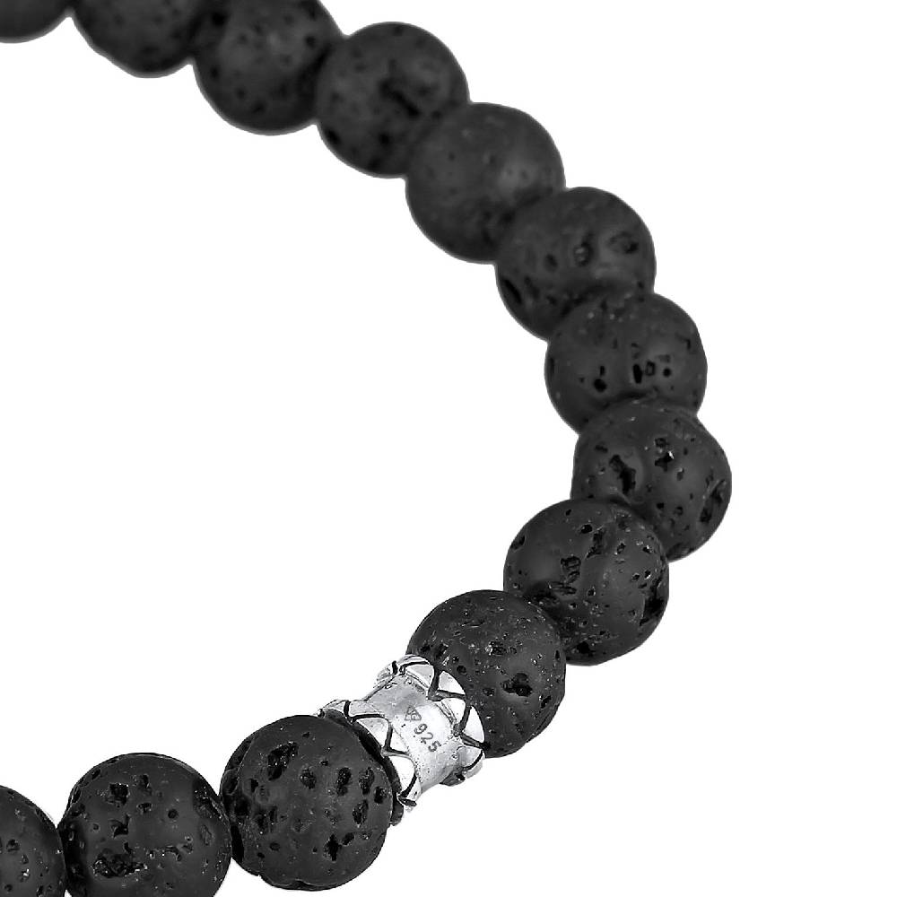 Kuzzoi Armband Totenkopf | Lava Perlen Top Angebot
