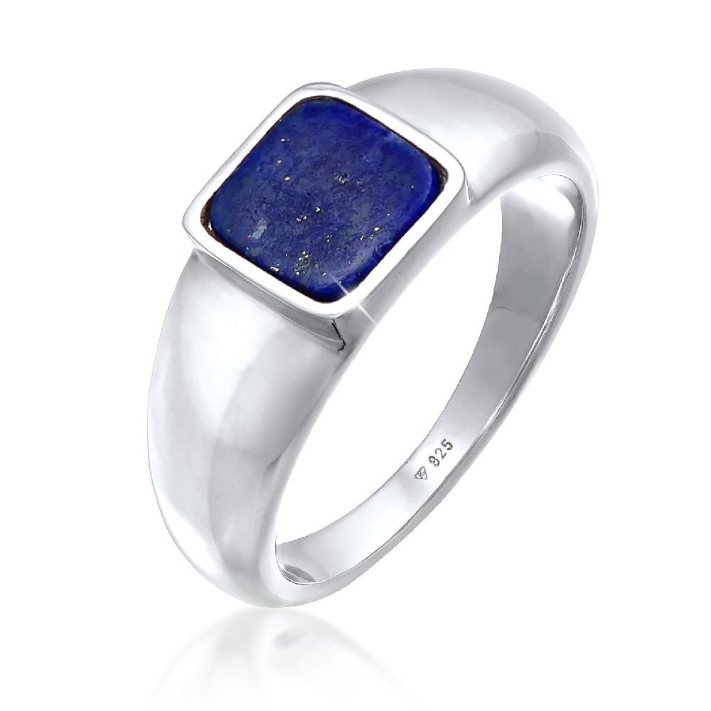 Kuzzoi Siegelring Quadrat | Sodalith (Blau) Super Sparpreis