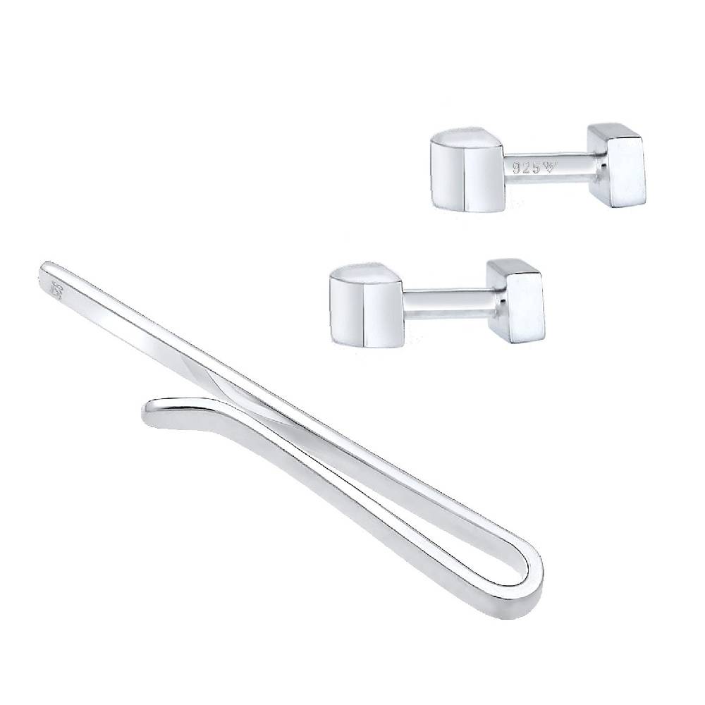 Kuzzoi Schmuckset Krawattennadel Manschettenknöpfe Basic Begrenzte Freigabe