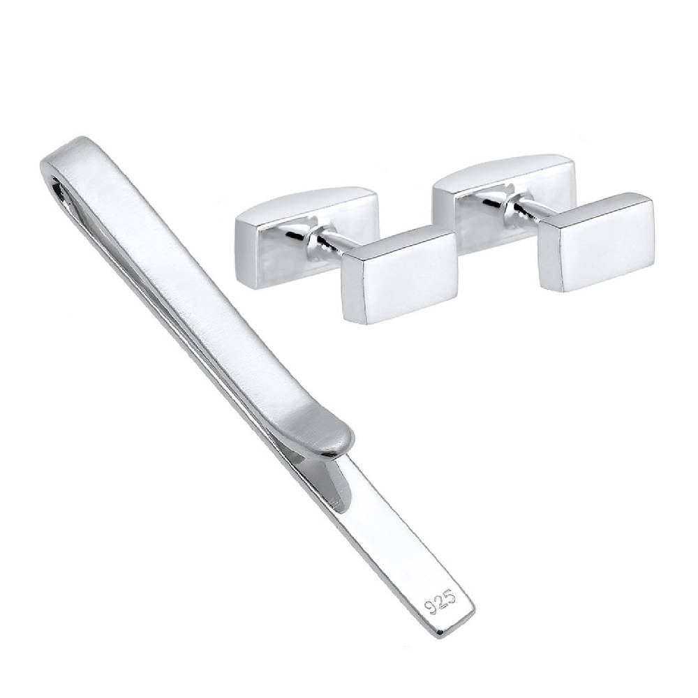Kuzzoi Schmuckset Krawattennadel Manschettenknöpfe Basic Begrenzte Freigabe
