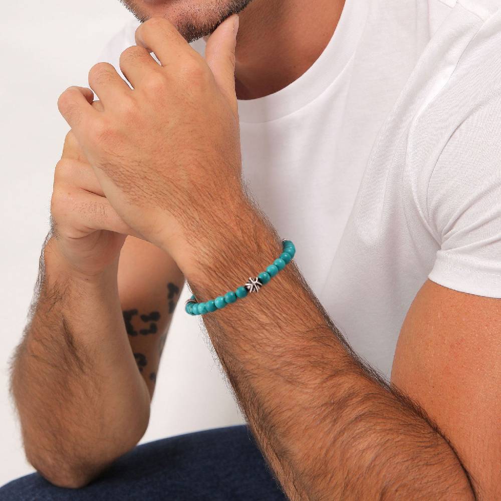 Kuzzoi Armband Bead | Howlith (Türkis) zollfrei