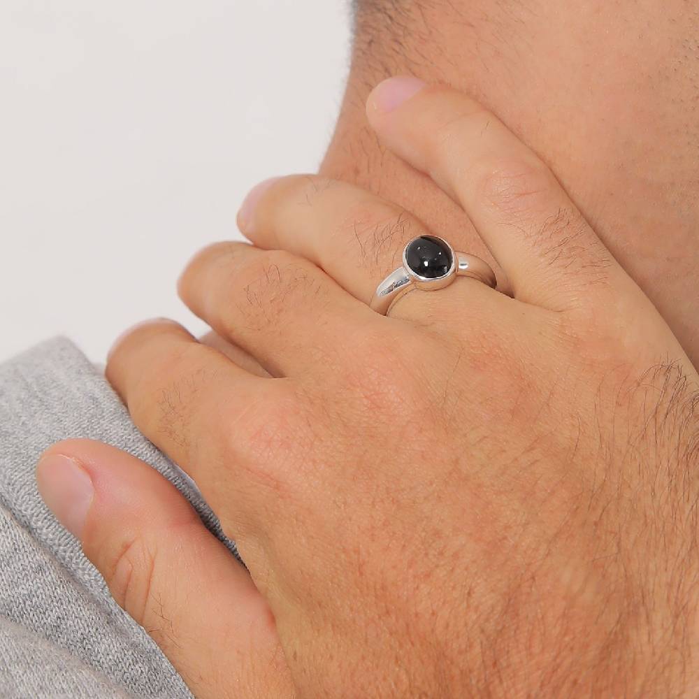 Kuzzoi Siegelring Oval | Onyx (Schwarz) Fabrik Onlineshop