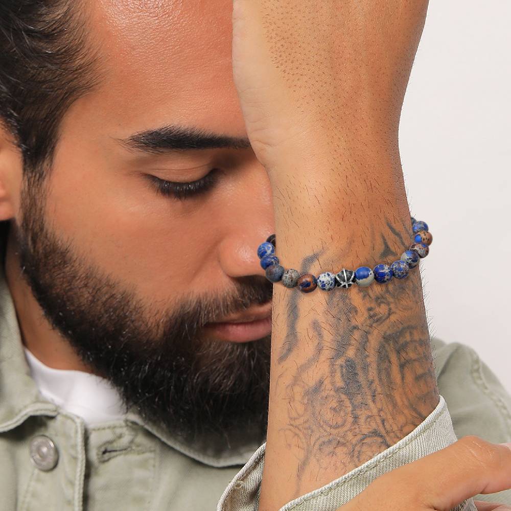 Kuzzoi Armband Kugeln | Achat (Blau) Wochenangebot