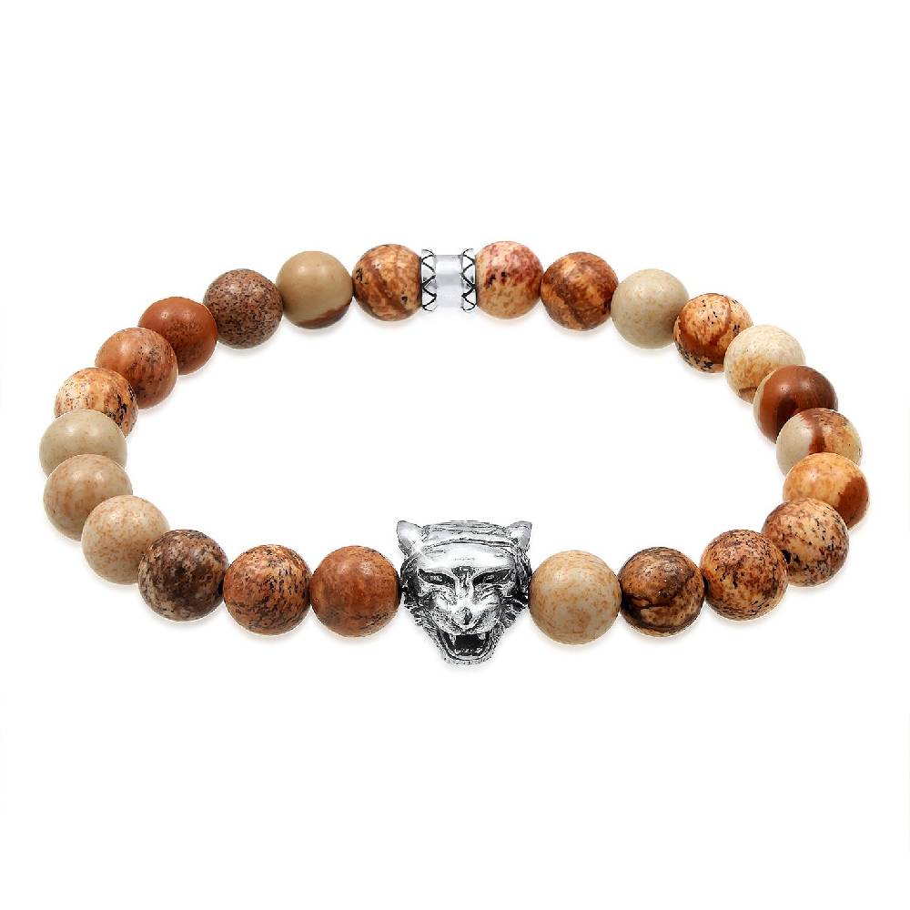 Kuzzoi Armband Tigerkopf | Achat (Braun) Fabrikladen