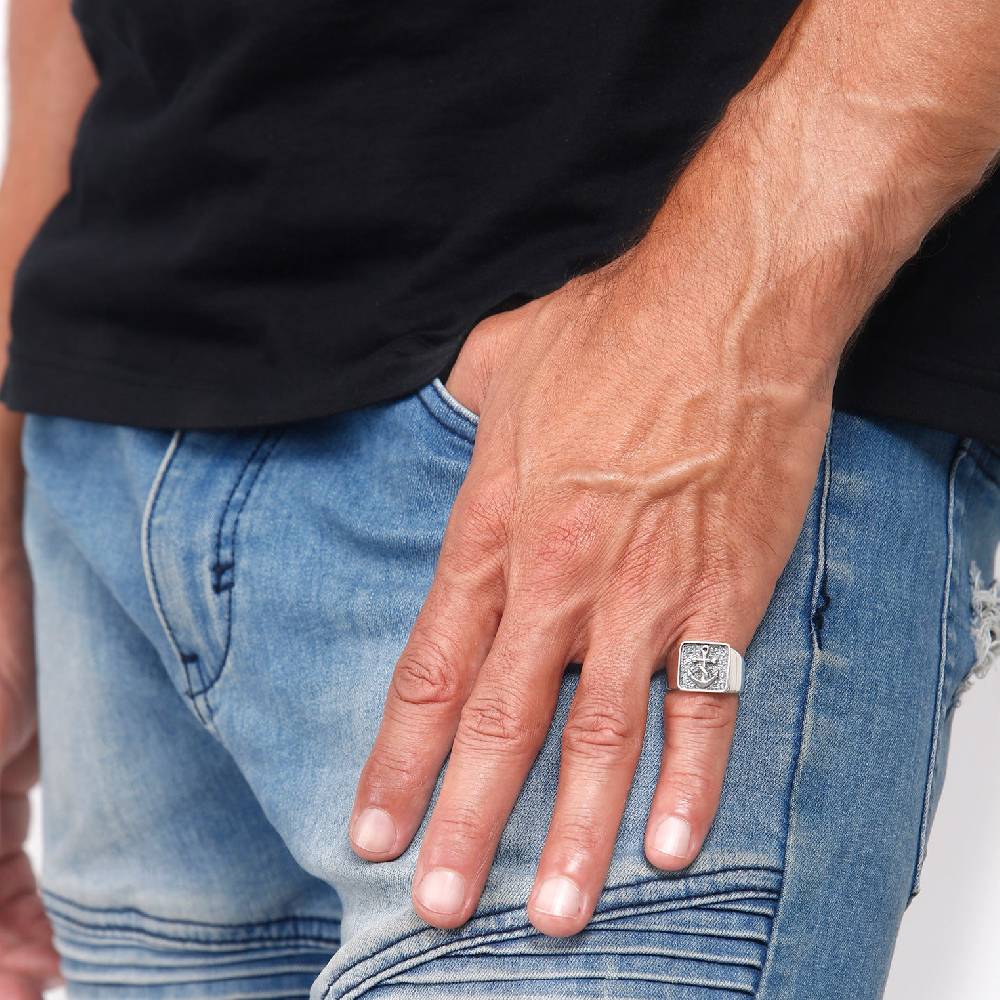 Kuzzoi Siegelring Anker 50% Rabatt für begrenzte Zeit