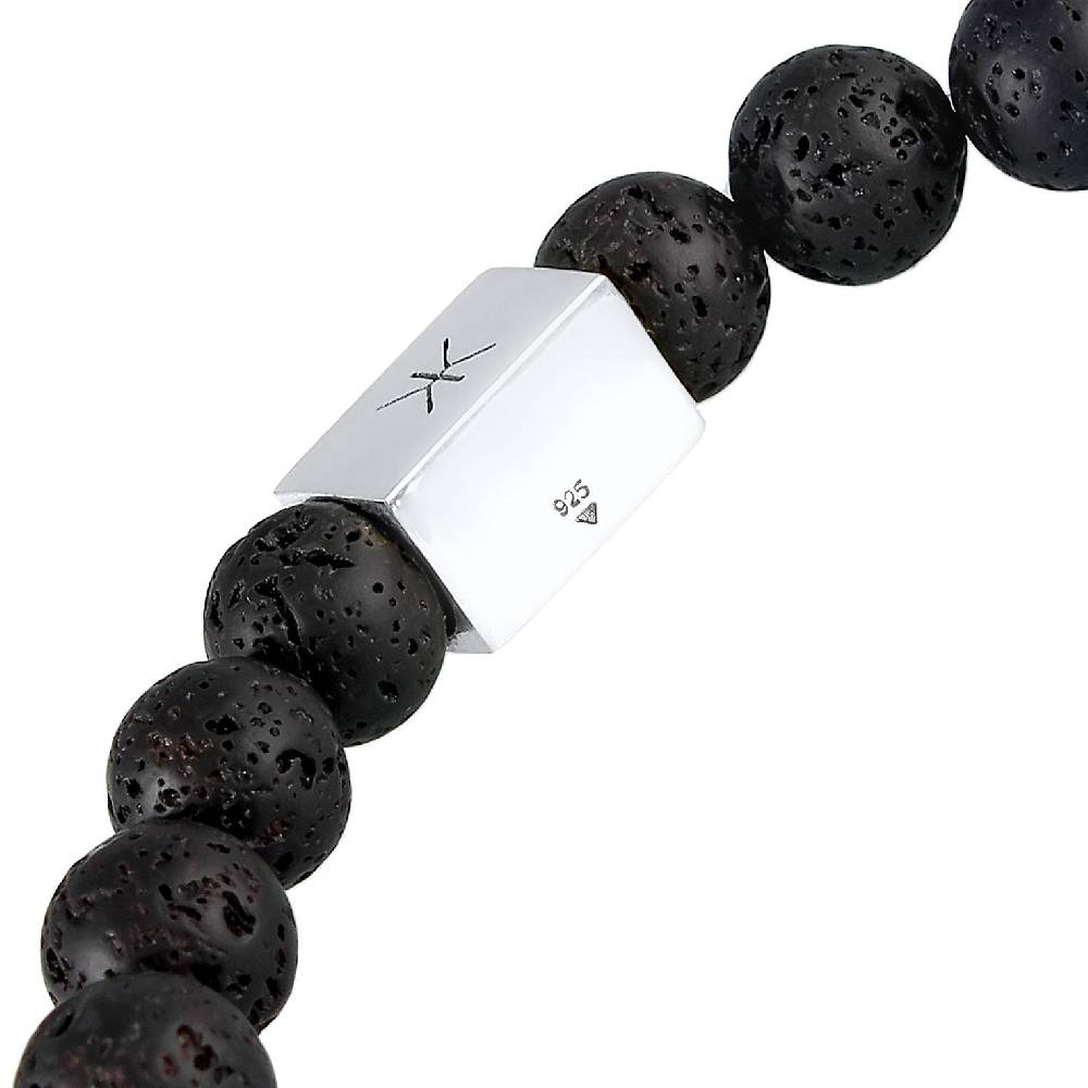 Kuzzoi Armband Geo | Lava Perlen (Schwarz) Günstiger Verkauf