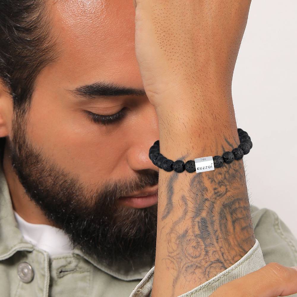 Kuzzoi Armband Geo | Lava Perlen (Schwarz) Günstiger Verkauf
