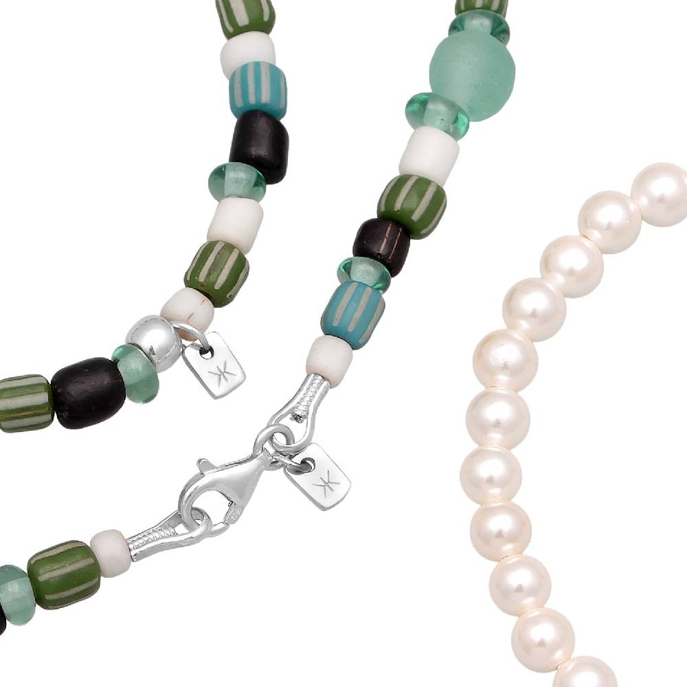 Kuzzoi Schmuckset Beads Boho | Muschelkernperlen Sonderangebot
