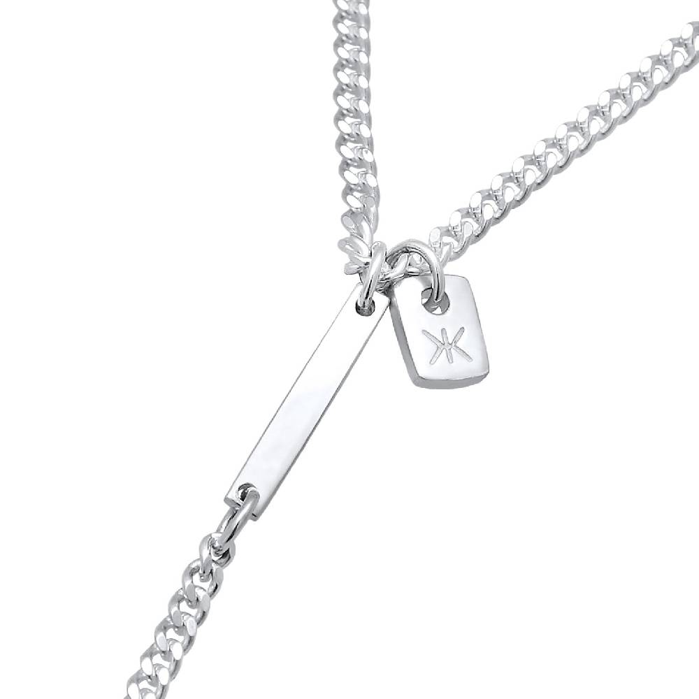 Kuzzoi Modische Y-Kette mit Barren 925 Silber Günstig kaufen