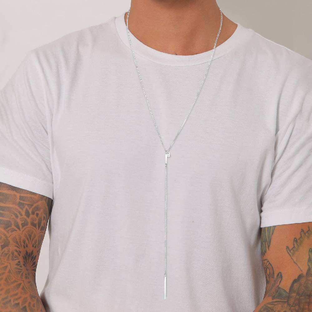 Kuzzoi Modische Y-Kette mit Barren 925 Silber Günstig kaufen