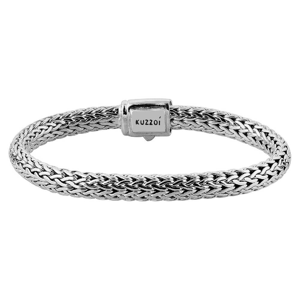 Kuzzoi Panzer-Armband | Zirkonia (Weiß) Lagerräumung