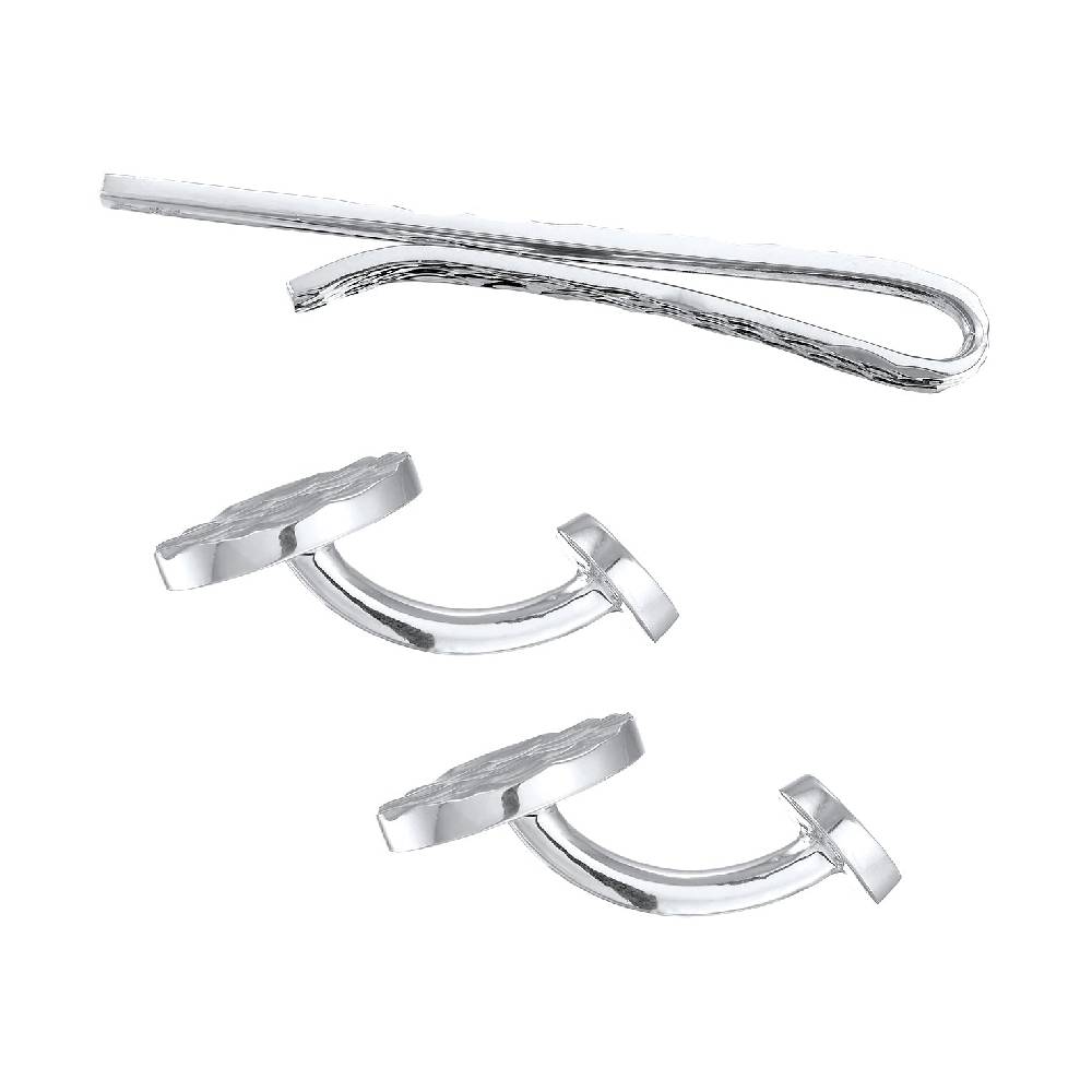 Kuzzoi Schmuckset Manschettenknöpfe Krawattennadel Super Sparpreis