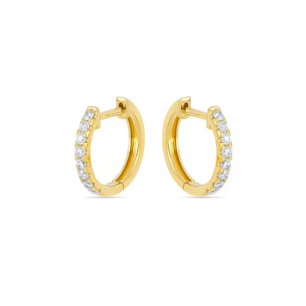 Leaf Jewelry Creole mit Diamanten, 18K Gelbgold JETZT KAUFEN