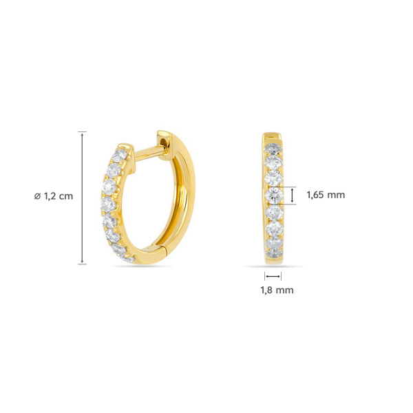 Leaf Jewelry Creole mit Diamanten, 18K Gelbgold JETZT KAUFEN