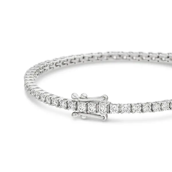 Leaf Jewelry Tennisarmband mit Diamanten, Weißgold, 3.42ct, 17.0cm Letzter Tag