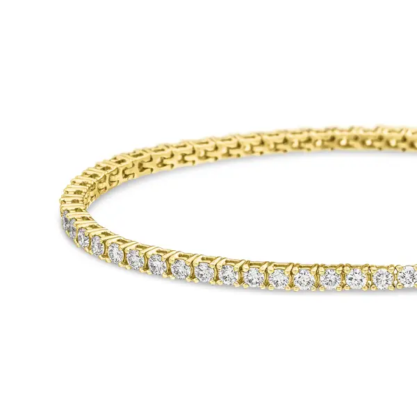 Leaf Jewelry Tennisarmband mit Diamanten, Gelbgold, 3.42ct, 17.0cm Bis zu 60% Rabatt