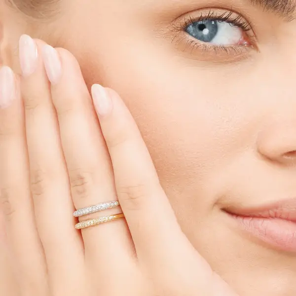 Leaf Jewelry Ring DAZZLE mit Diamanten, 14K Weißgold Bis zu 65% Rabatt