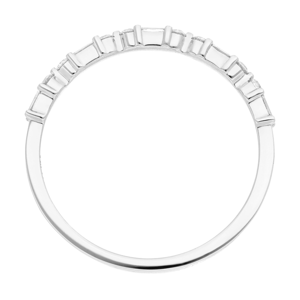 Leaf Jewelry Ring mit Baguette Diamanten, 14K Weißgold Sonderangebot der Fabrik