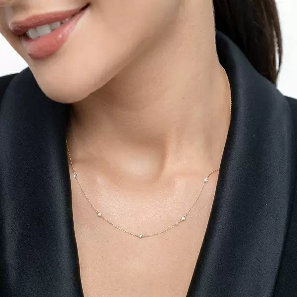 Leaf Jewelry Halskette Pure Quintruple Diamant, 18K Gelbgold 50% Rabatt mit kostenlosem Versand
