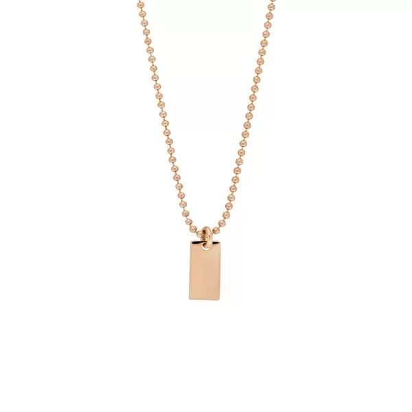 Leaf Jewelry Halskette Tiny Dog Tag, 14 K Rosegold 2025