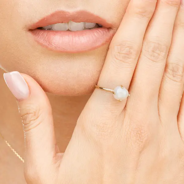 Leaf Jewelry Ring Barock Pearl, 14K Gelbgold Angebote