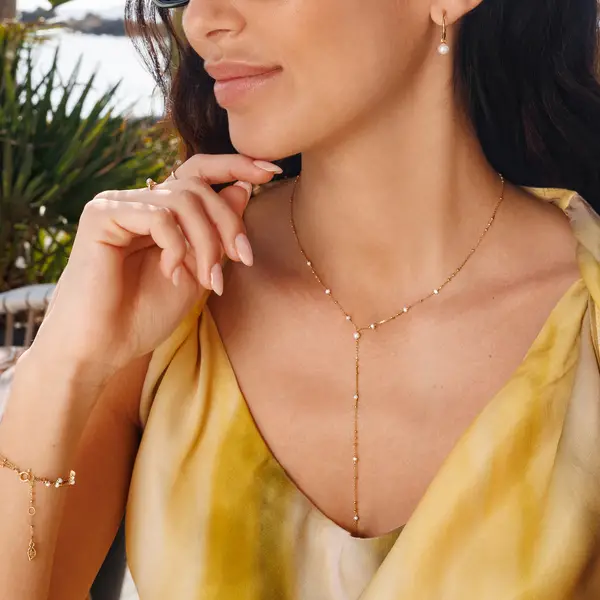 Leaf Jewelry Armkette Flying Pearls, 3-reihig, 18 K Gelbgold vergoldet Großer Ausverkauf