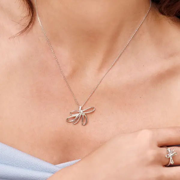 Leaf Jewelry Halskette Blossom, 18 K Gelbgold vergoldet Cyber Monday