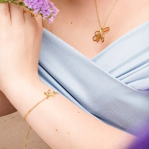 Leaf Jewelry Armkette Blossom, 18 K Rosegold vergoldet Osterangebot