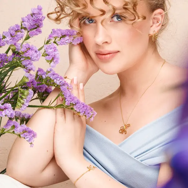 Leaf Jewelry Armkette Blossom, 18 K Rosegold vergoldet Osterangebot