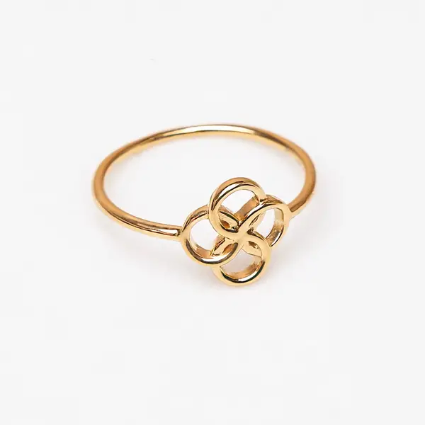 Leaf Jewelry Ring Clover Charm, 925 Sterlingsilber Große Rabatte