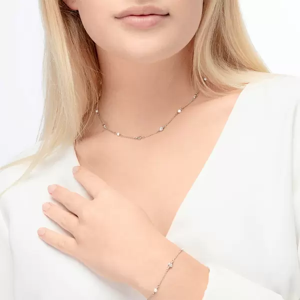 Leaf Jewelry Halskette Pure mit Süßwasserzuchtperlen, 925 Sterlingsilber Bestseller