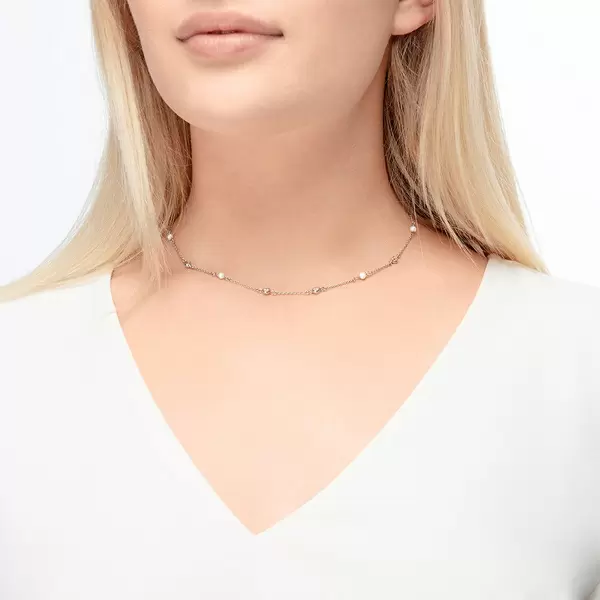 Leaf Jewelry Halskette Pure mit Süßwasserzuchtperlen, 925 Sterlingsilber Bestseller