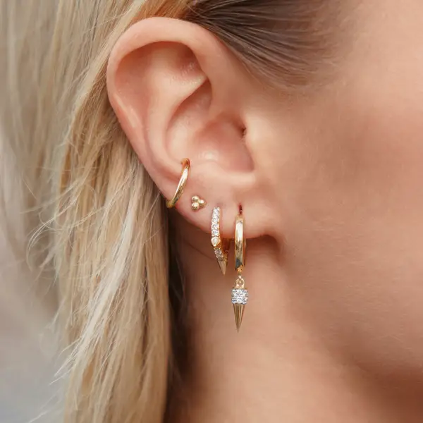 Leaf Jewelry Ohrstecker Bubble, 18 K Gelbgold vergoldet Bis zu 65% Rabatt