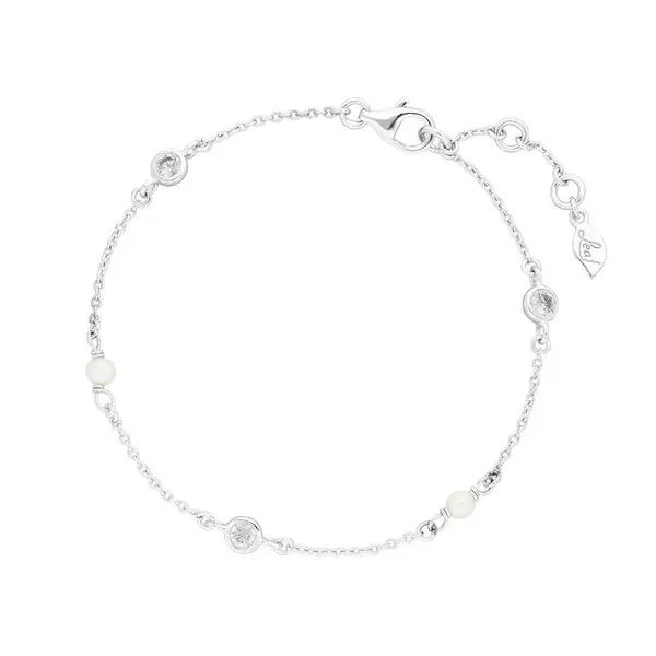 Leaf Jewelry Armkette Pure mit Süßwasserzuchtperlen, 925 Sterlingsilber Vierteljährliche Förderung