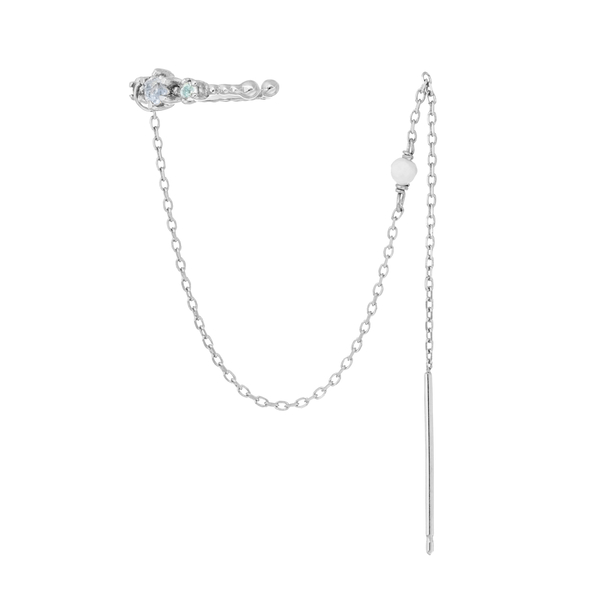 Leaf Jewelry Earcandy, Mondstein/Blauer Topaz, 925 Sterlingsilber Bis zu 55% Rabatt