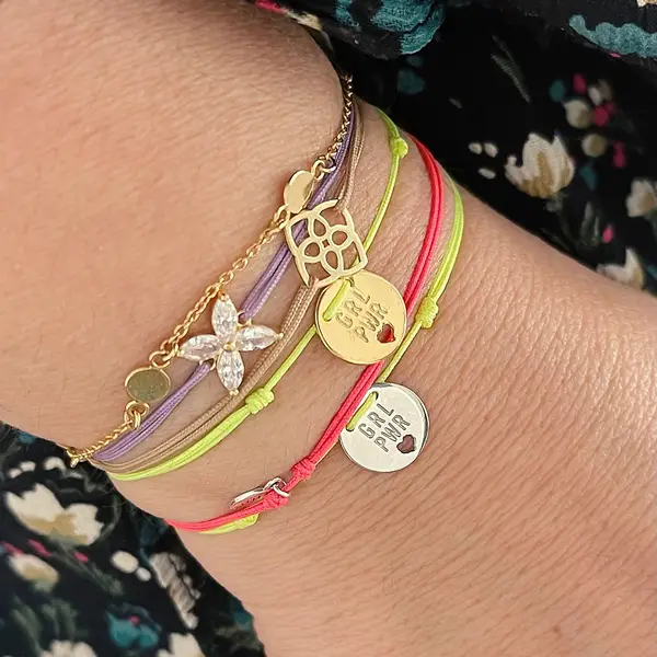 Leaf Jewelry Charity Armband GRL PWR, Koralle Clearance-Verkauf