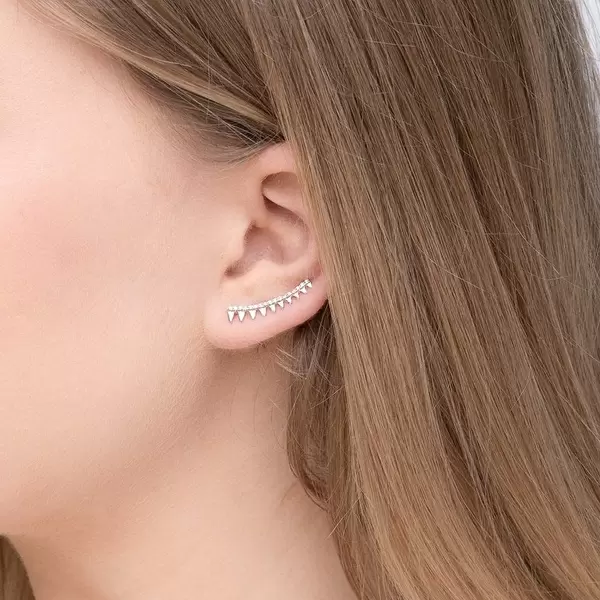 Leaf Jewelry Earclimber Memory II, 925 Sterlingsilber Begrenzt auf 3 Tage