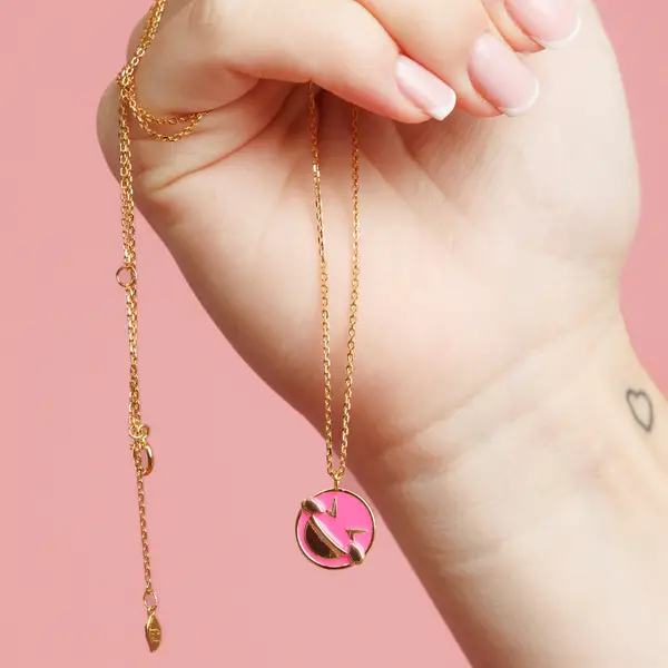Leaf Jewelry Halskette "Joy" EMOJI, 18 K Gelbgold vergoldet Speichern exportieren
