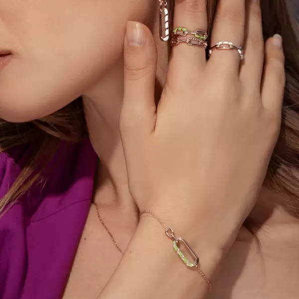 Leaf Jewelry Silber Armkette, Rosegold, Neon Twist Black Friday Preise