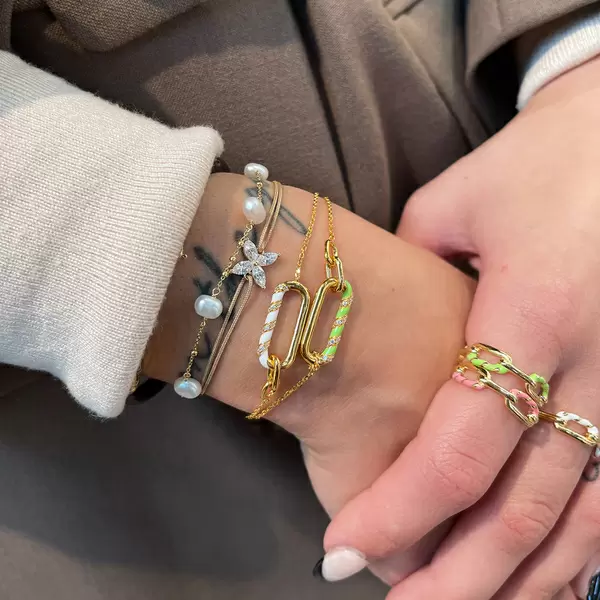 Leaf Jewelry Silber Armkette, Rosegold, Neon Twist Black Friday Preise