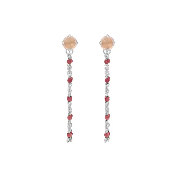 Leaf Jewelry Ohrhänger Flying Gems, Rosenquarz, 925 Sterlingsilber Online