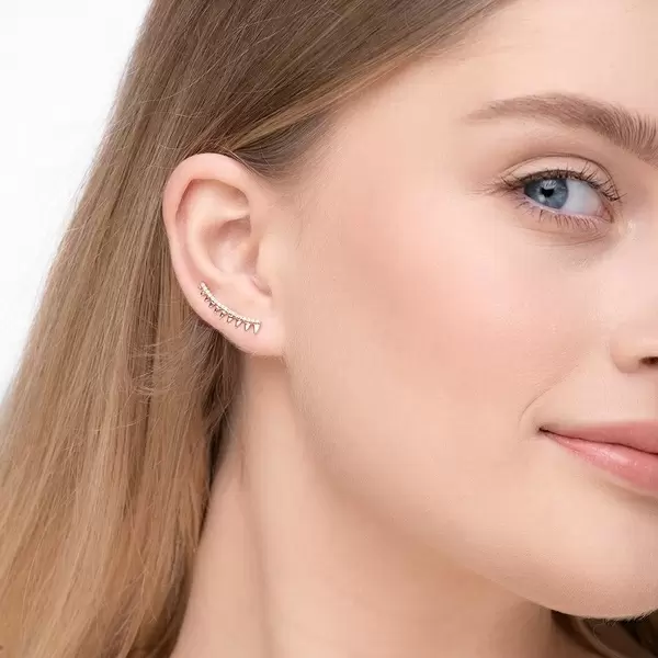 Leaf Jewelry Earclimber Memory II, 18 K Rosegold vergoldet Angebote