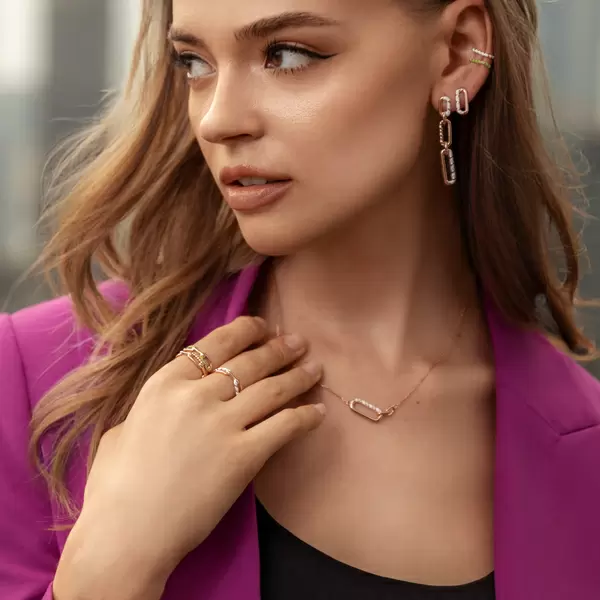 Leaf Jewelry Silber Halskette, Rosegold, Neon Twist Hotsell