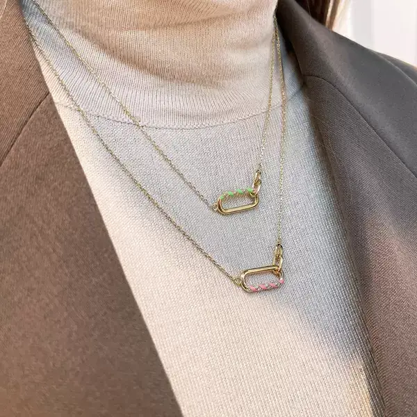 Leaf Jewelry Silber Halskette, Rosegold, Neon Twist Hotsell